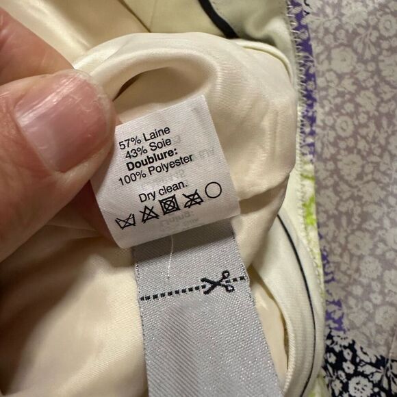 J Crew silk wool floral blend pants 8 - Picture 4 of 10